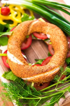 Breakfast with the sesame ring