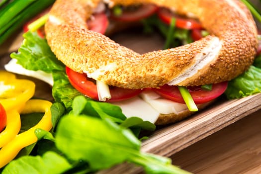 Breakfast with the sesame ring
