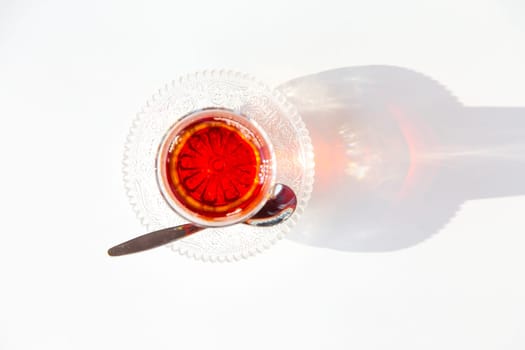 Black tea in a Tulip glass
