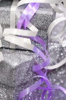 Christmas ornaments and gift box