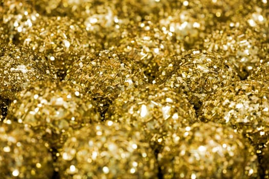Golden christmas ornaments