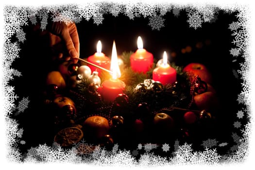 Christmas candle decorations