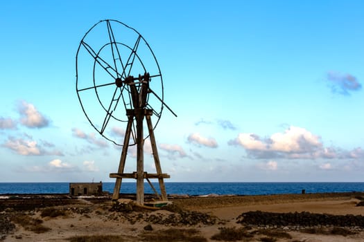 Traditional salt cultivation in Los Cocoteros, Guatiza, Lanzarote, Canary Islands, Spain