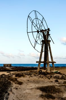 Traditional salt cultivation in Los Cocoteros, Guatiza, Lanzarote, Canary Islands, Spain