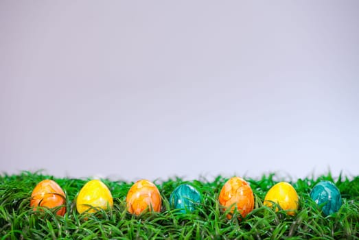 Easter Eggs on the meadow