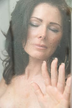 Woman in bathroom