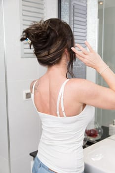 woman in bathroom