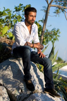Man in park