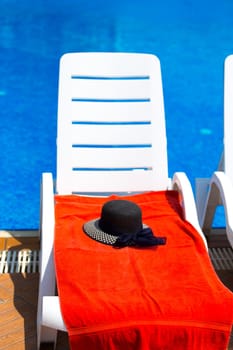 Sun chairs at the pool
