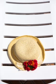 Sun chairs at the pool