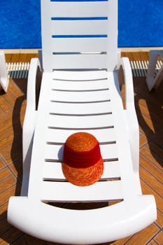 Sun chairs at the pool