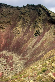 Inside the crater of a volcano "La Corona"" - Lanzarote, Canary Islands, Spain"