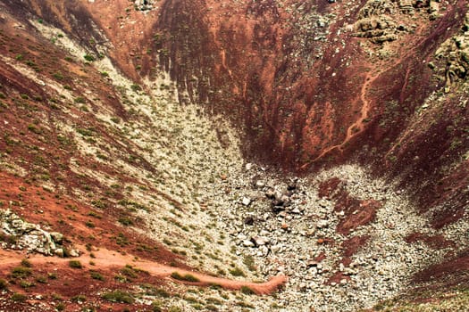 Inside the crater of a volcano "La Corona"" - Lanzarote, Canary Islands, Spain"