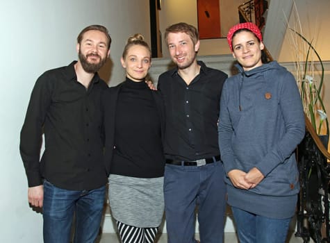 Felix Striegel and Julia Drache and Tobias Rosen and Katja Benrath .at the annual Hamburg Film Brunch on the occasion of the 68.  International Film Festival in Berlin at the representation of the Free and Hanseatic City of Hamburg in Berlin.