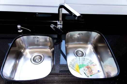 Money in the sink