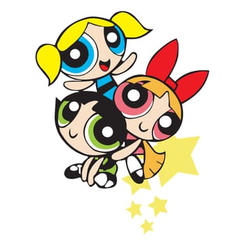 the powerpuff girls kids cartoon comic animation super stars
