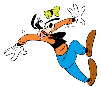 goofy character vintage illustration comedy slippery clumsy