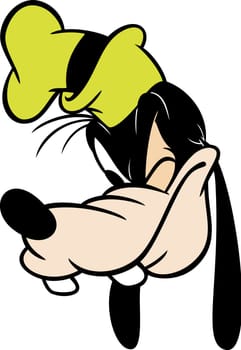 goofy character vintage illustration head comedy suspicious