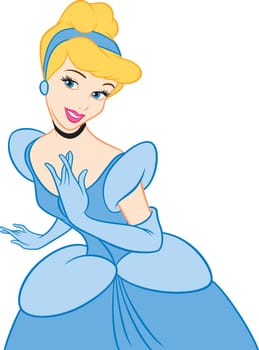 cinderella princess blonde illustration fairytale cartoon