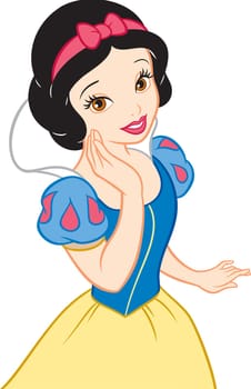 snow white princess illustration beauty fairytale cartoon