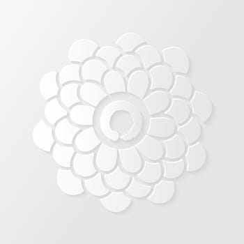 Lotus flower and Zen circle symbol with drop shadows on white background. EPS10 vector file organized in layers for easy editing.
