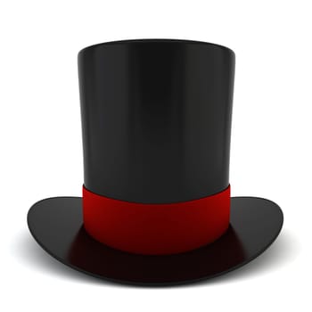 Cylinder hat. 3d illustration on white background
