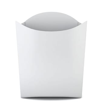 French fries container. 3d illustration on white background