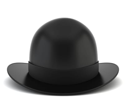 Bowler hat. 3d illustration on white background