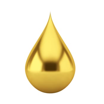 Oil drop. 3d illustration on white background