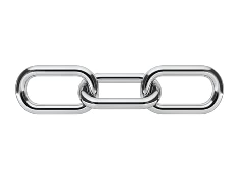 Three links. 3d illustration on white background