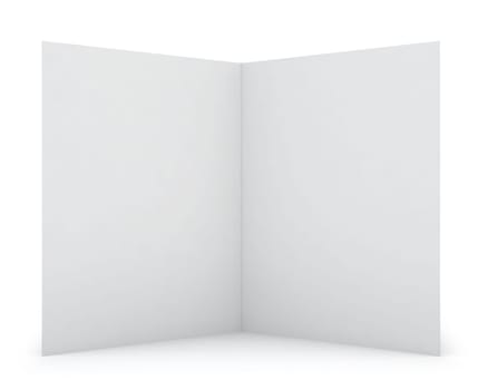 Blank paper folder. 3d illustration on white background