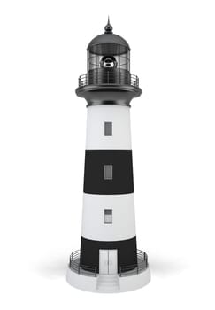 Lighthouse. 3d illustration on white background