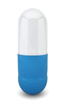 Capsule pill. 3d illustration on white background