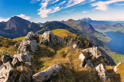 View from Niederbauen to Pilatus