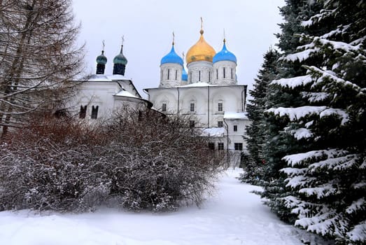 Savior Transfiguration Cathedral in Novospassky Monastery in Moscow