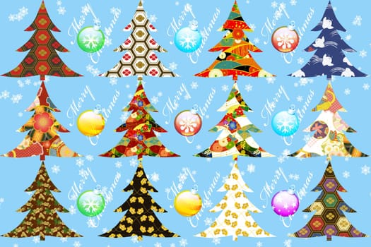 Merry Christmas - seasonal specific ornamented background