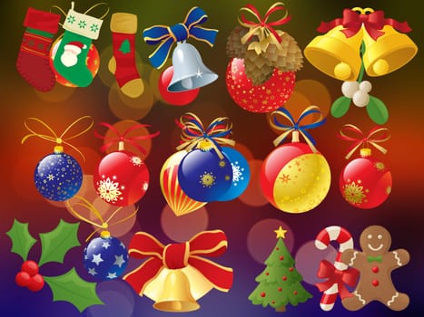 Merry Christmas - seasonal specific ornamented background