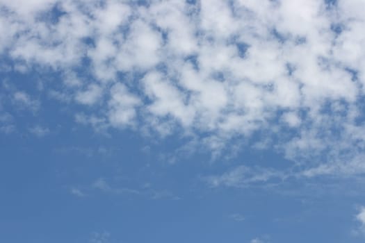 Big fluffy clouds (Altocumulus) with beautiful blue skies
