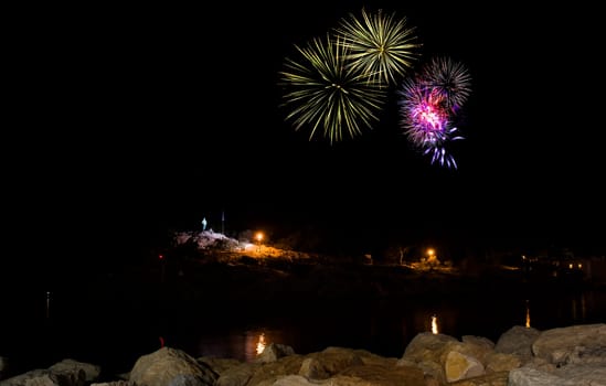 Fireworks in Makarska, Croatia
