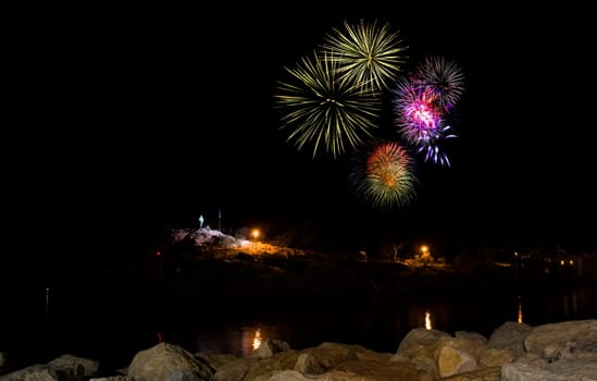 Fireworks in Makarska, Croatia