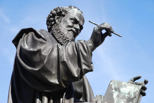 Hans Sachs Platz Poet The Meistersingers of Nuremberg Johannisfriedhof St.Johannis Gymnasium Drama Drama Dramatist Writers Monument Statue Nuremberg Son Children's Christmas