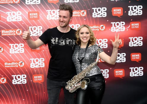 DISC JOCKEY. Jerome and Gina Brese,. Radio Hamburg Easter Mega Hit Marathon 2018 in Hamburg