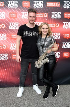 DISC JOCKEY. Jerome and Gina Brese,. Radio Hamburg Easter Mega Hit Marathon 2018 in Hamburg