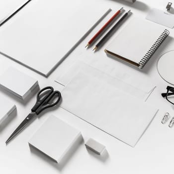Photo of blank corporate identity. Stationery set. Branding mockup.