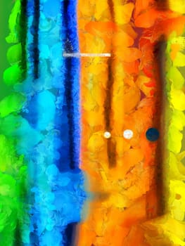 Vivid Abstract. Brush strokes
