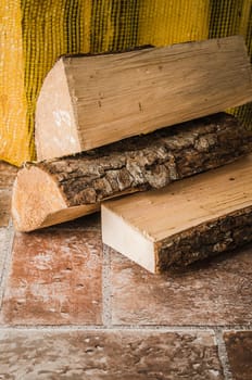 firewood, close up
