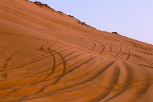 The Red sand of the Pink Rock Desert, Sharjah, Dubai, UAE