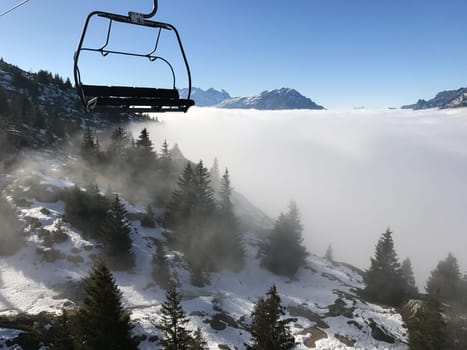 The Alpe d Huez ski domain in the French Alps