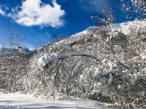 The Alpe d Huez ski domain in the French Alps