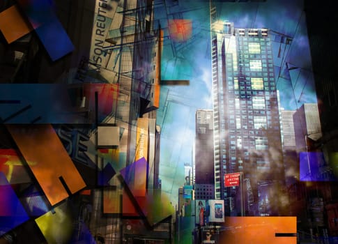 Downtown. City Architecture Artwork